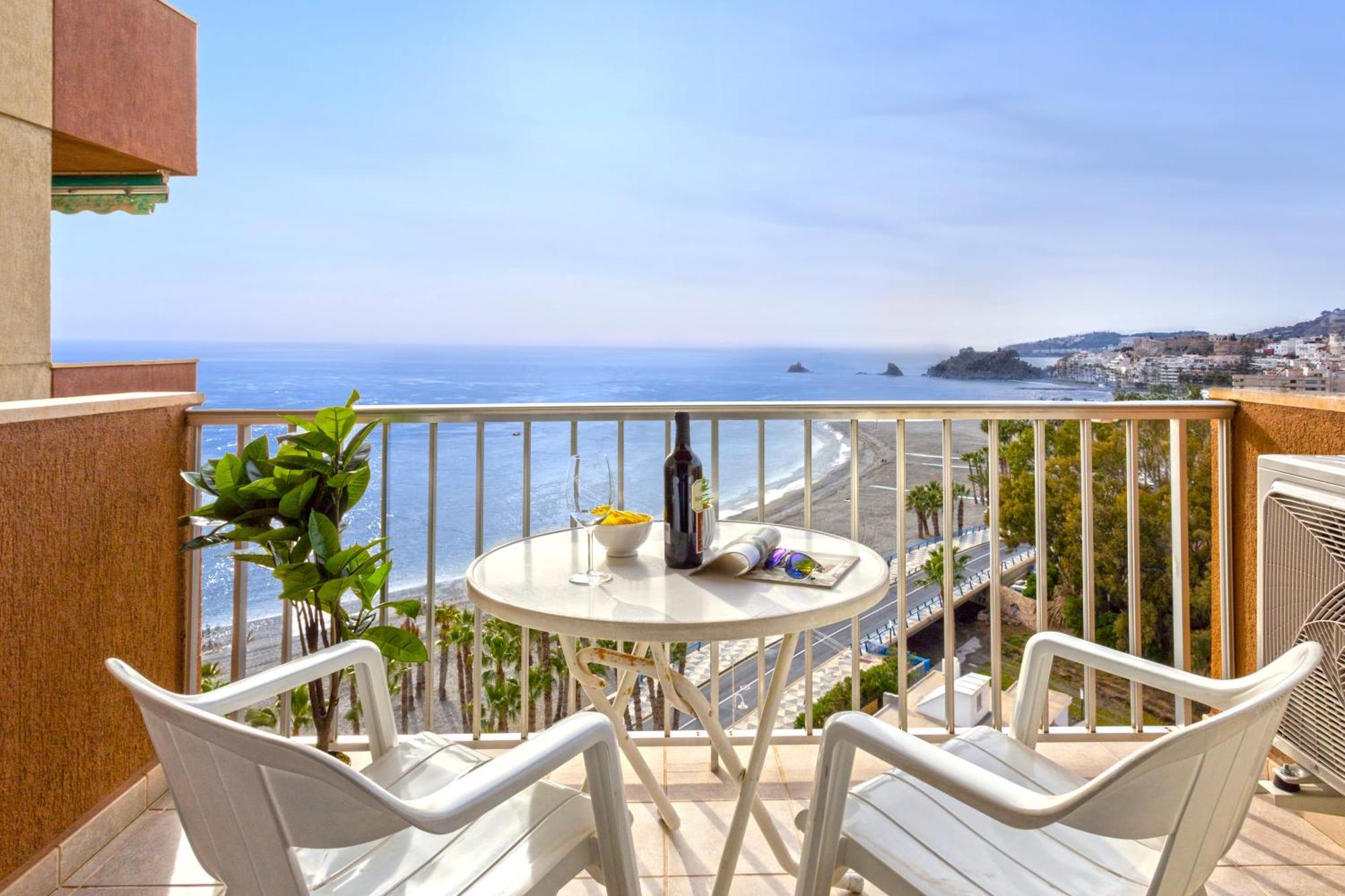1004 - Beachfront Apartment On El Paseo, 4 Pers - Air Conditionning - Wi-Fi - Smart Tv อัลมูเญการ์ ภายนอก รูปภาพ